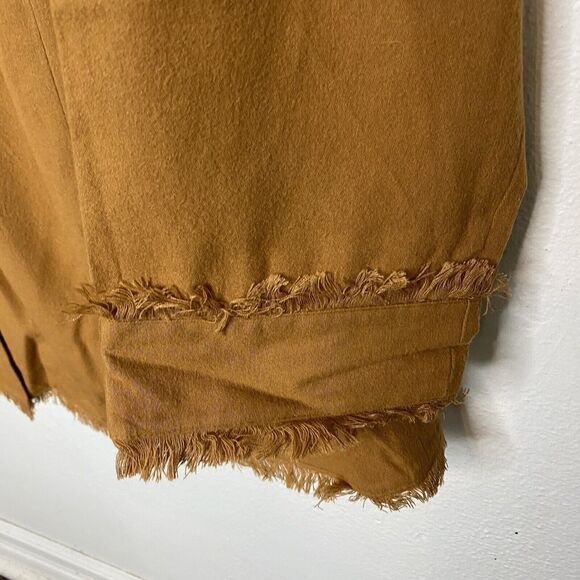 Suzanne Somers Camel Color‎ Snap Up Jacket Western V-neck Fringe Women’s Large - Picture 9 of 13